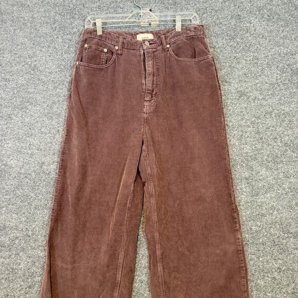 BDG Urban Outfitters Pants Womens 31 Brown Corduroy High Wide Straight Casual - Picture 5 of 12